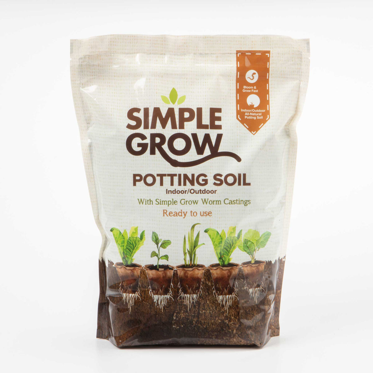 Simple Grow Potting Soil - 4 Quart Bag - simplegrowsoil